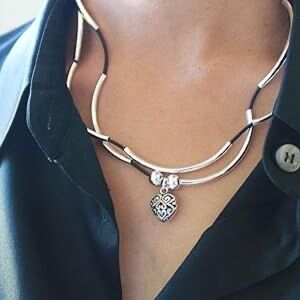 Lizzy James Girlfriend heart charm convertible necklace/bracelet